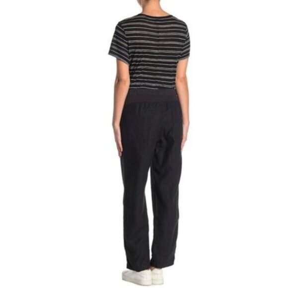 NWOT James Perse Black Linen Utility Drape Pants-sz 2 (medium) - Picture 2 of 10